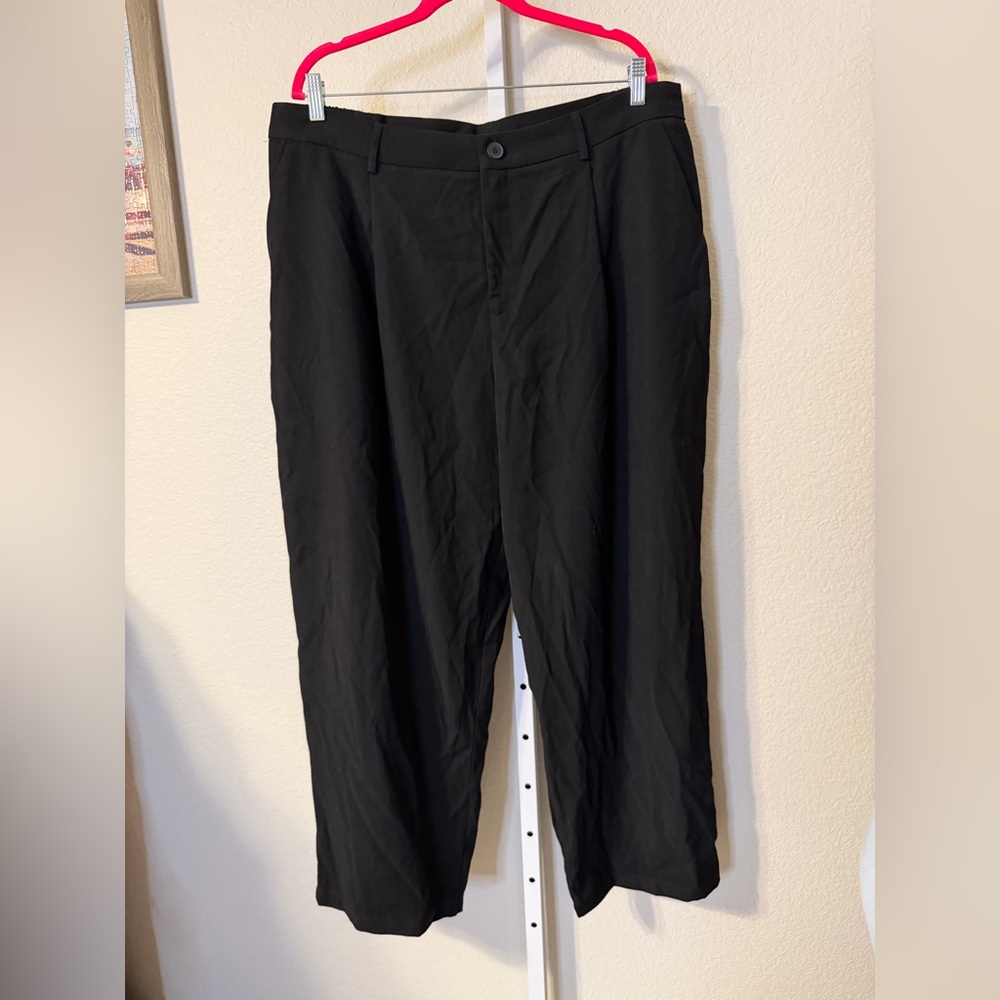 Cider Women's Black Pants 2X Office Baggy Casual Wear Comfortable Elastic - Picture 1 of 4